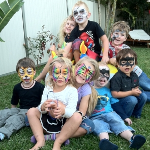 Face Painting for children parties at Gold Coast and Surfers Paradise
