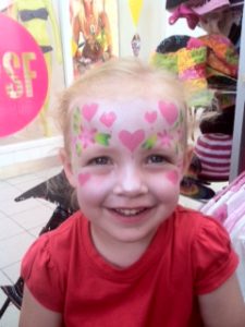 Heart Face Painting at Gold Coast and Surfers Paradise