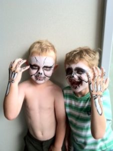 skeletons Face Painting at Gold Coast and Surfers Paradise