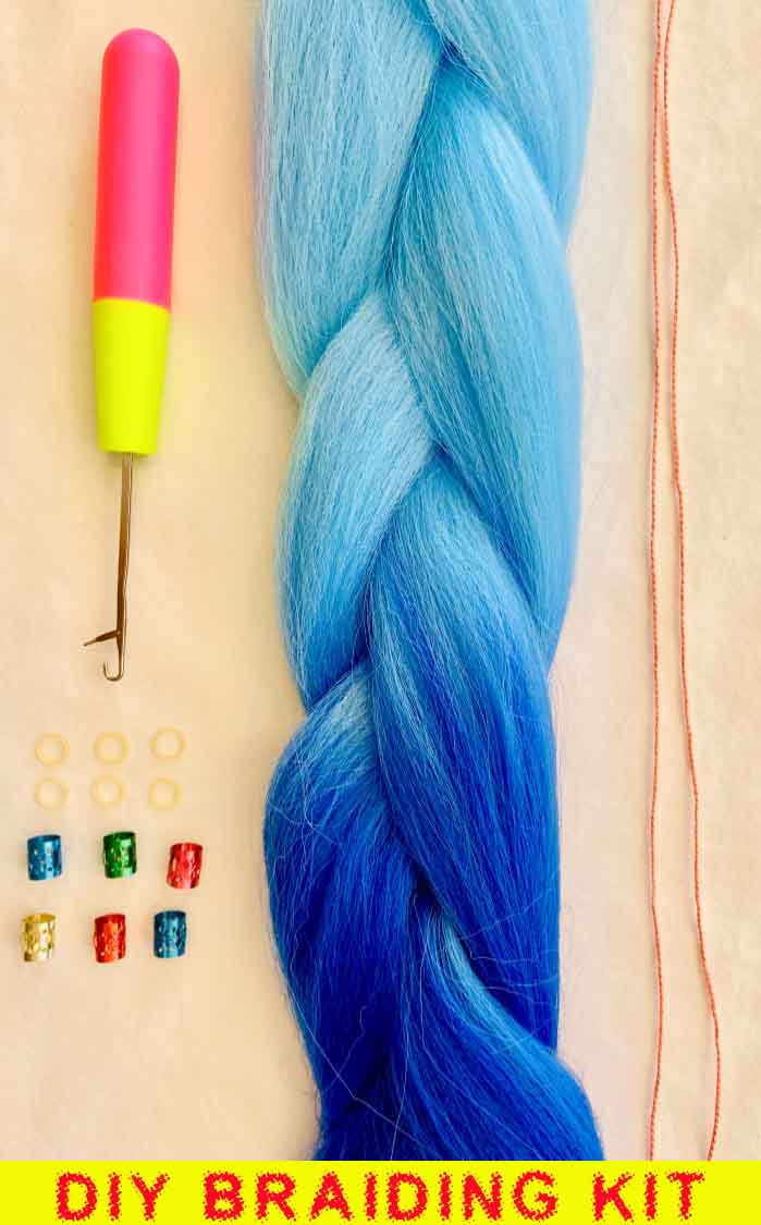 Double Dutch Braids and Mermaid Braids at home with this incredible DIY Braiding Kit