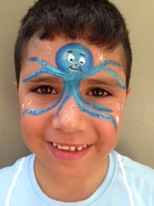 Octopus Face Painting at Gold Coast and Surfers Paradise